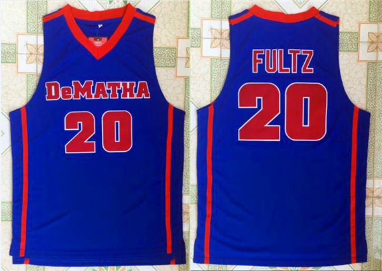 Men University of Dematha 20 Fultz Blue NBA NCAA Jerseys